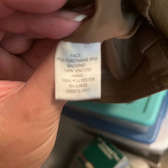 Christopher & Banks faux leather zip purple jacket size M - Picture 3 of 3